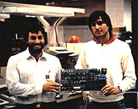 Steve Wozniak (left) and Steve Jobs, circa 1975